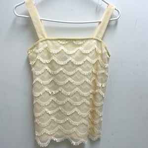 Ann Taylor crochet detail blouse